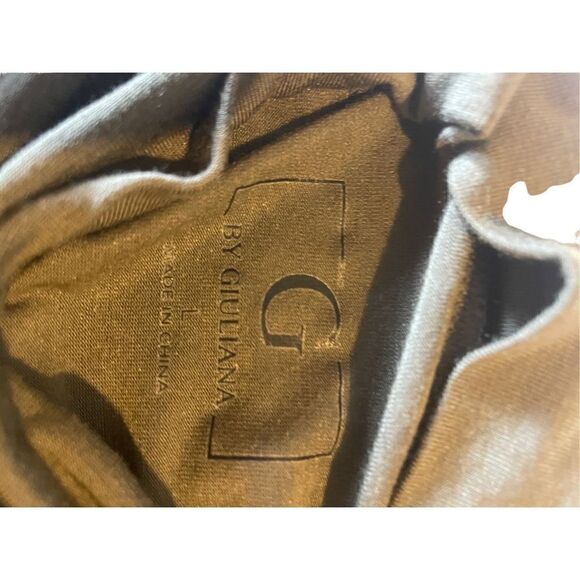 G by Giuliana Women's Turtleneck Fit Flare Tee Long Sleeve Flowy Top Brown Large - Picture 4 of 9